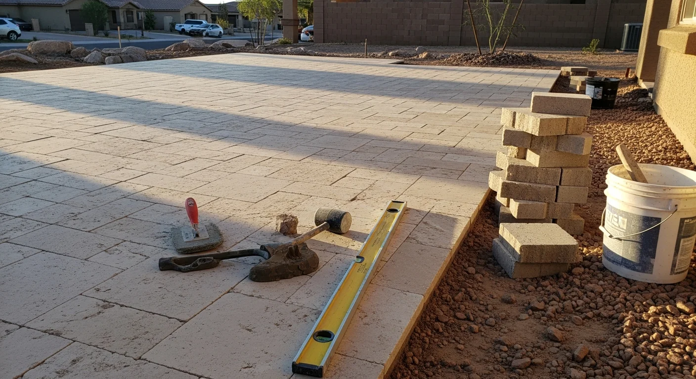 Professional paver patio installation in Phoenix area