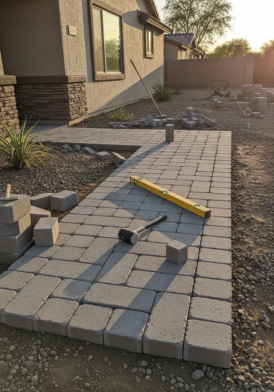 Service professional completing work on a Goodyear home.