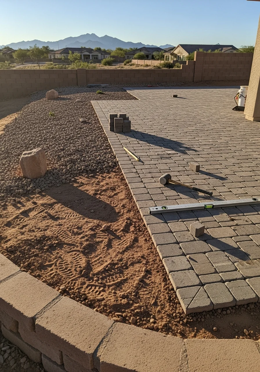 Service technician working on a Maricopa residential property.