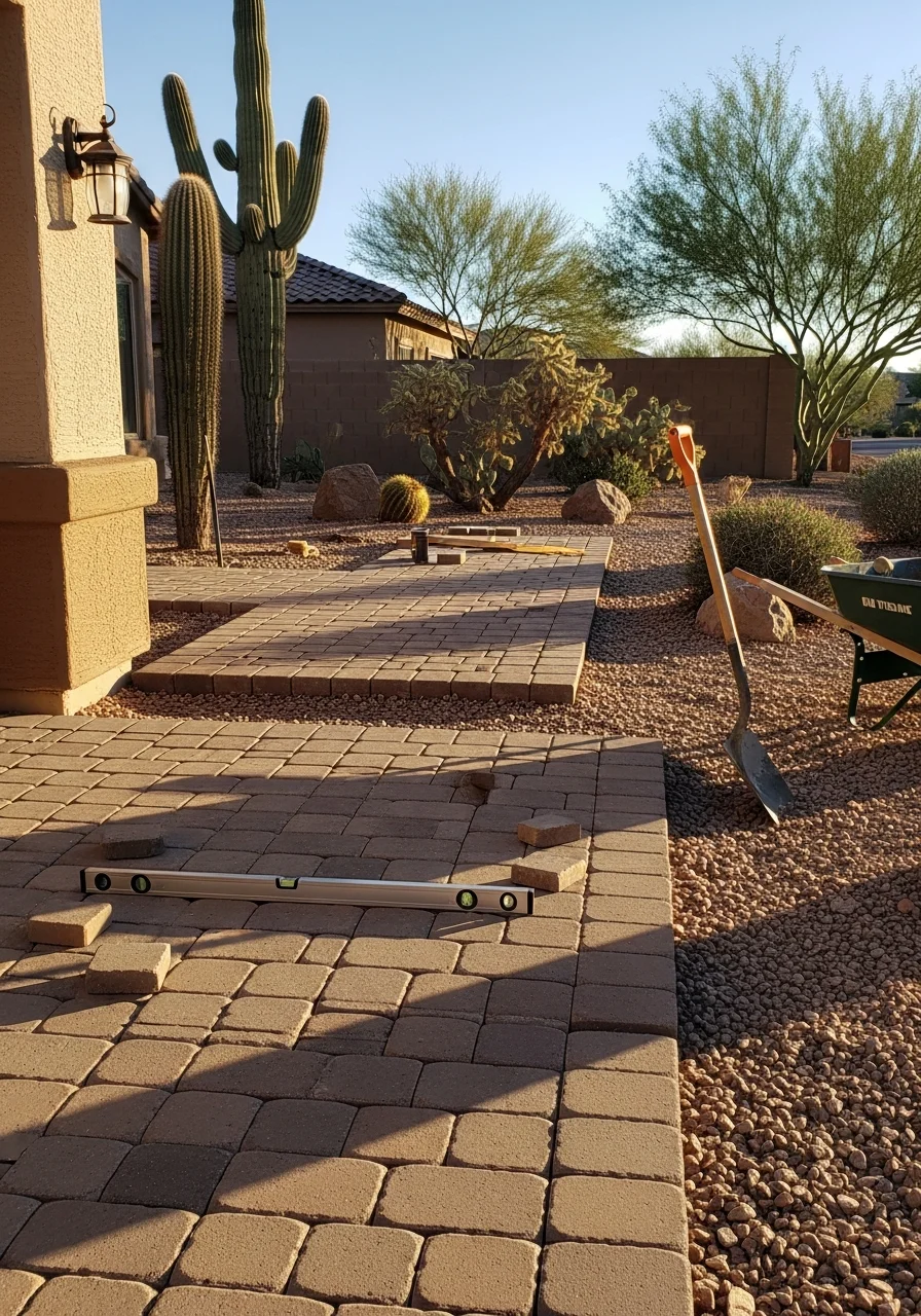 Professional service technician working on a home exterior in Surprise.